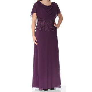 Formal Cowl Neck Dress with Bow